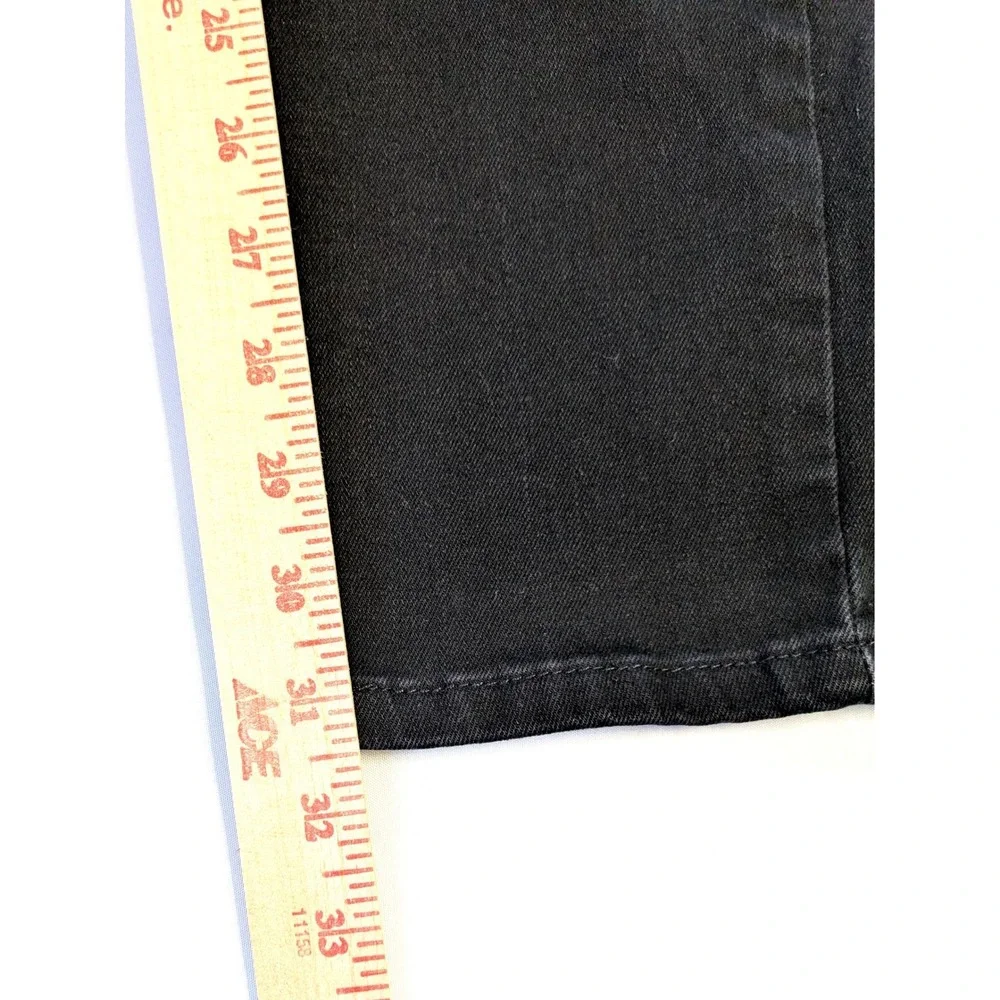 Levis 511 Slim Fit Mens Jeans Black Denim Size 33x32 Solid Dark Wash Pants